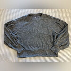 SO Cozy Crewneck Balloon Sleeve Tee - grey Medium